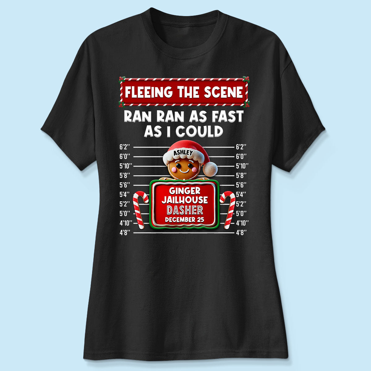 Family Christmas Gingerbread Criminal Funny Christmas Group Matching Outfit Personalized Shirt