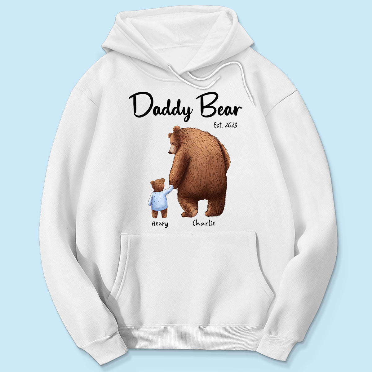 Daddy Bear Est. Papa Bear Father‘s Day Gift For Husband Dad Grandpa Personalized Shirt