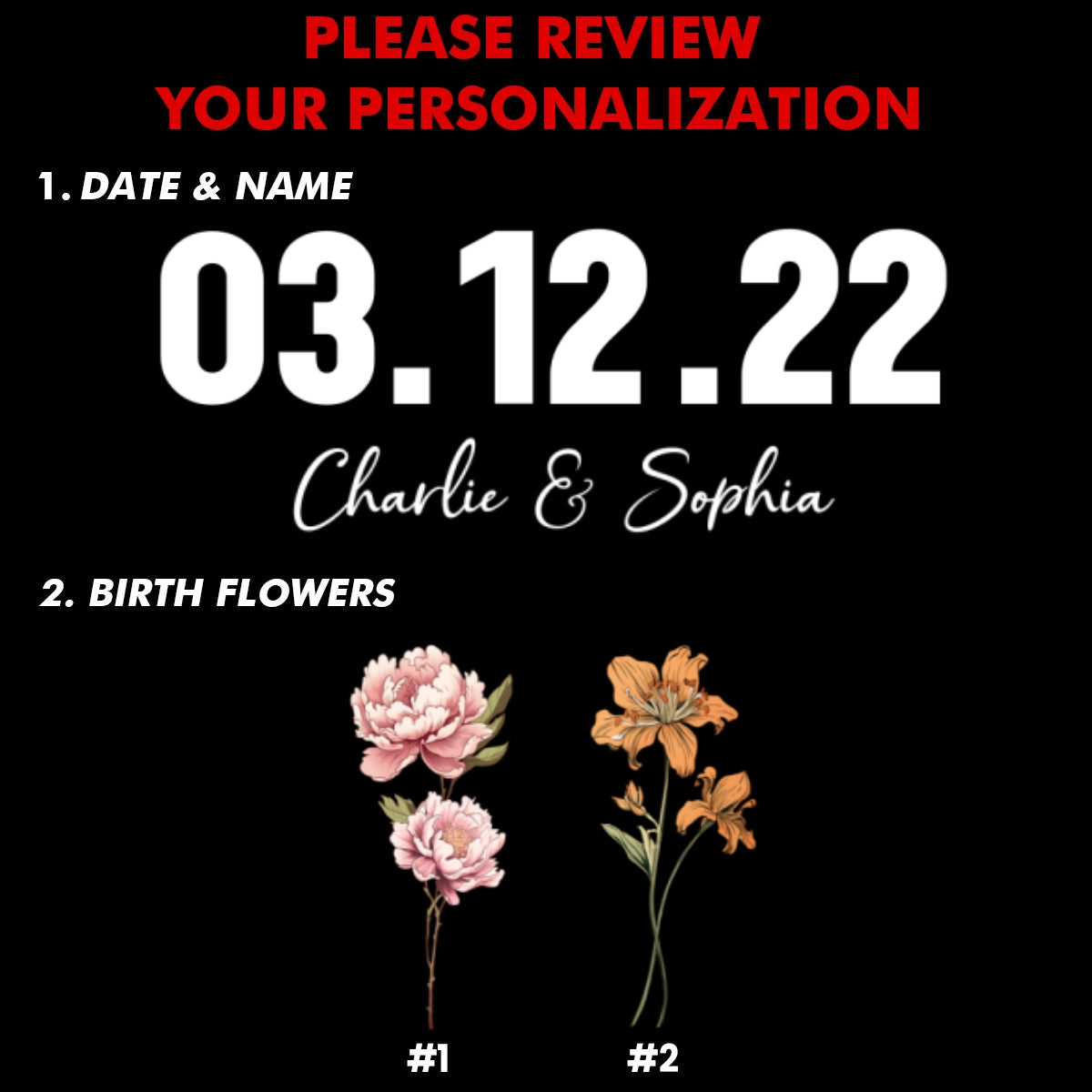 Couple Engagement Wedding Anniversary Special Date Custom Flower Printed 2-Layered Wooden Plaque,  Gift For Her, Gift For Him