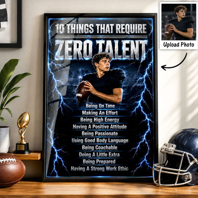 10 Things That Require Zero Talent - Personalized Poster - Motivational Print