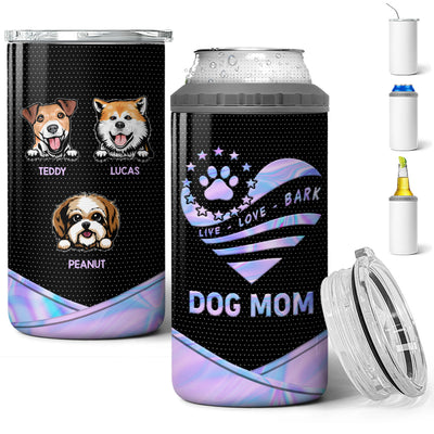 Dog Mom Galaxy Texture Multiple Use Personalized 4 In 1 Can Cooler