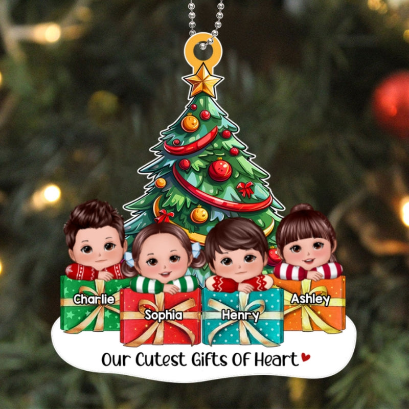 Our Cutest Gifts Of Heart Cute Grandkids On Presents Personalized Acrylic Ornament
