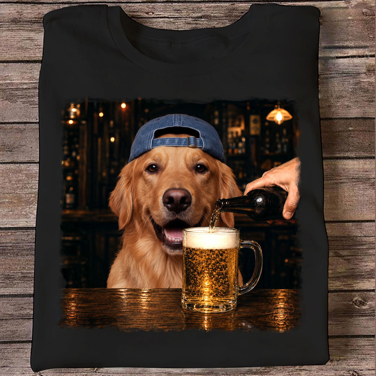 Vintage Custom Pet Drinking Beer - Personalized Shirt - Beer Lover Shirt