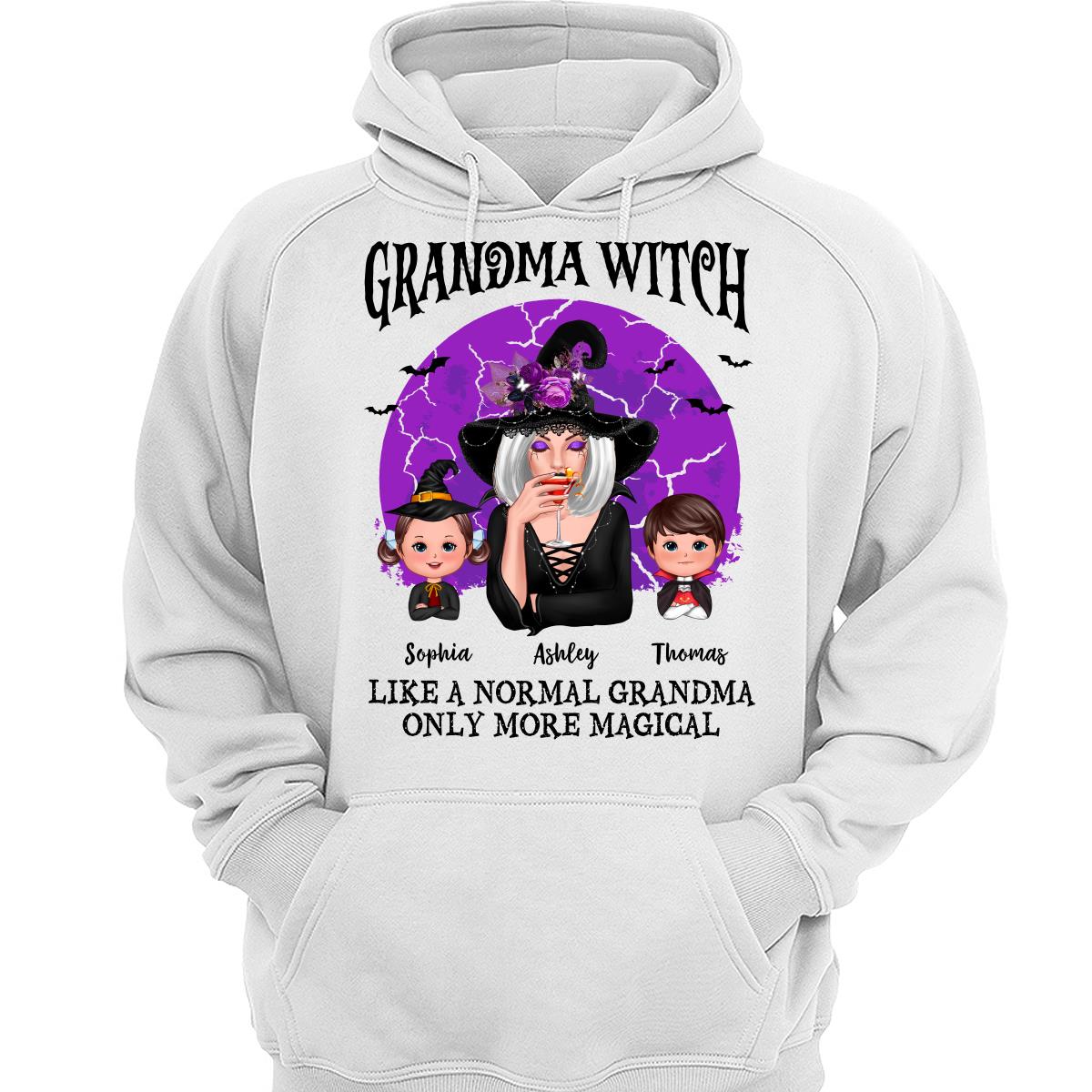 Grandma Witch Full Moon Halloween Personalized Shirt