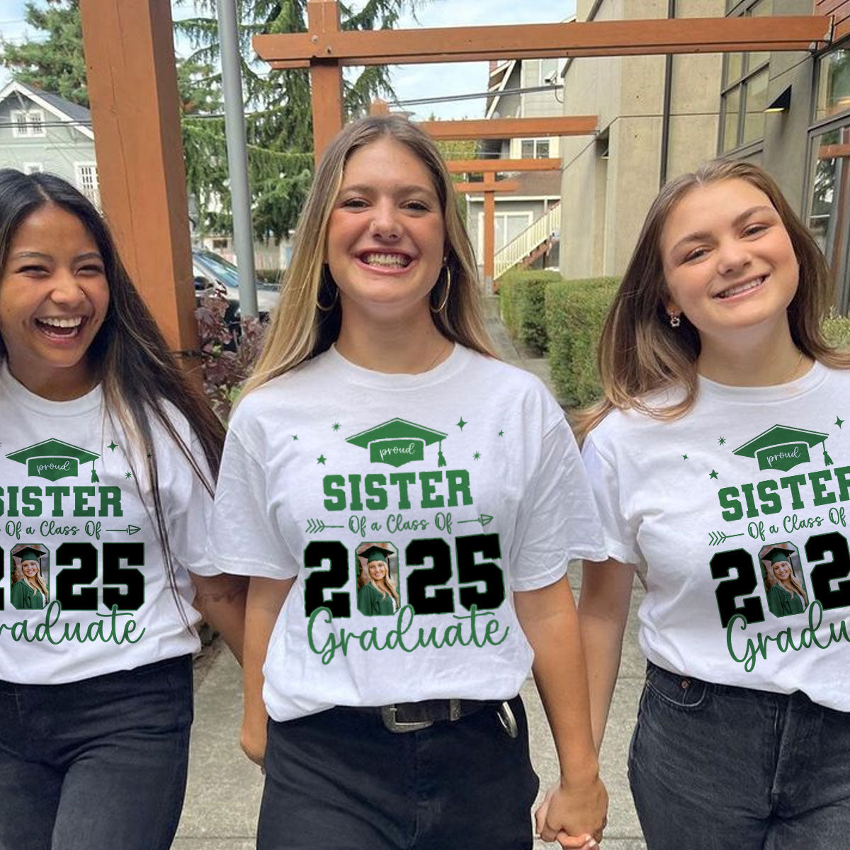Proud Family Of 2025 Senior Graduation Photo Personalized Shirt