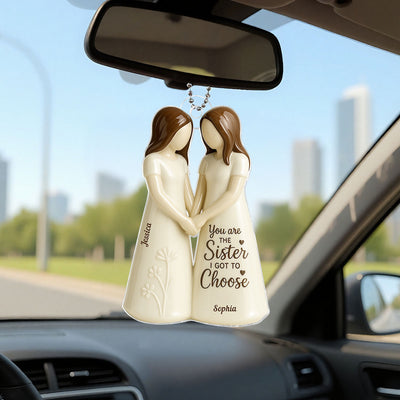 You Are The Sister I Got To Choose 3D Effect Personalized Flat Acrylic Ornament, Birthday Gift Friendship Gift for Besties, Best Friends