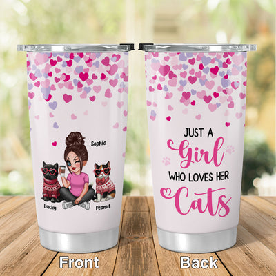 My Cats Are My  Personalized Cat Mom Tumbler