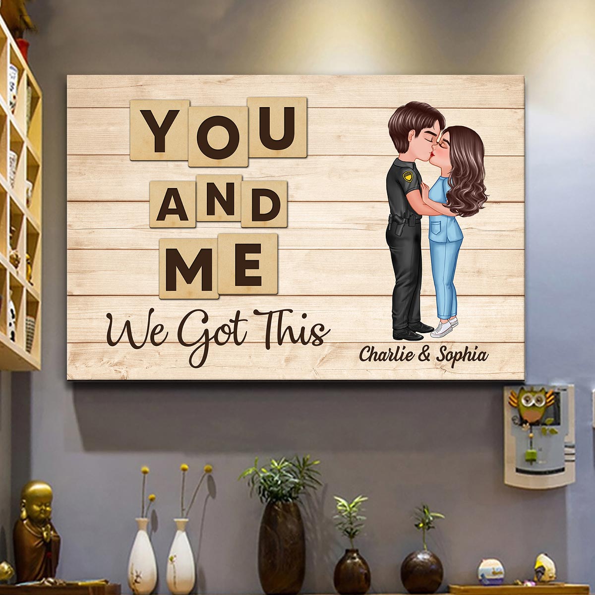 Wood Background You & Me We Got This Couple Personalized Poster