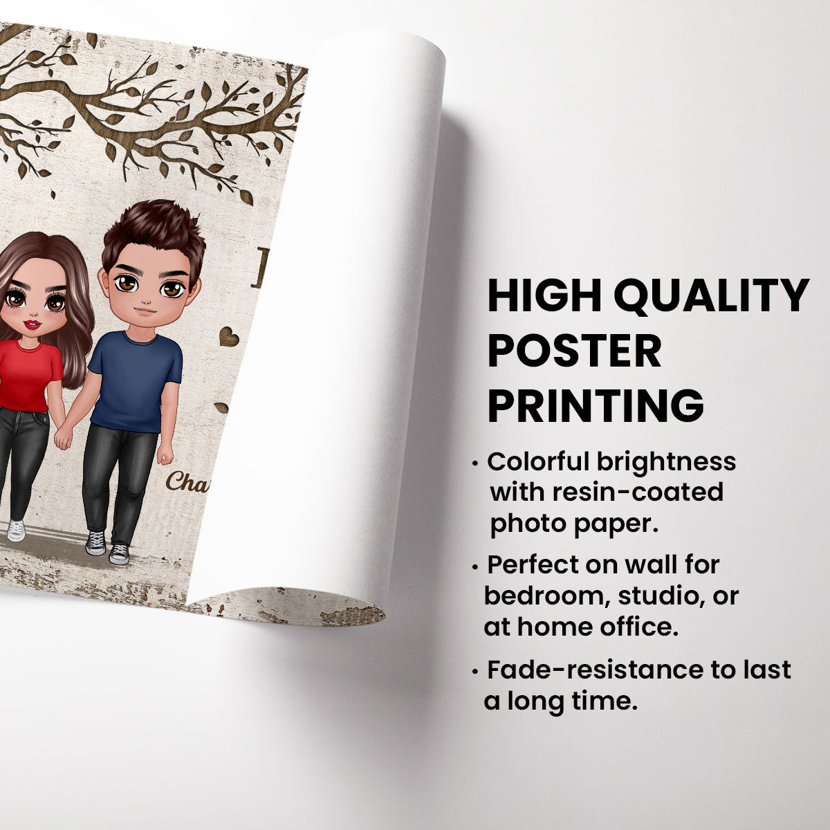 Favorite Place In All The World Doll Couple Walking Personalized Poster