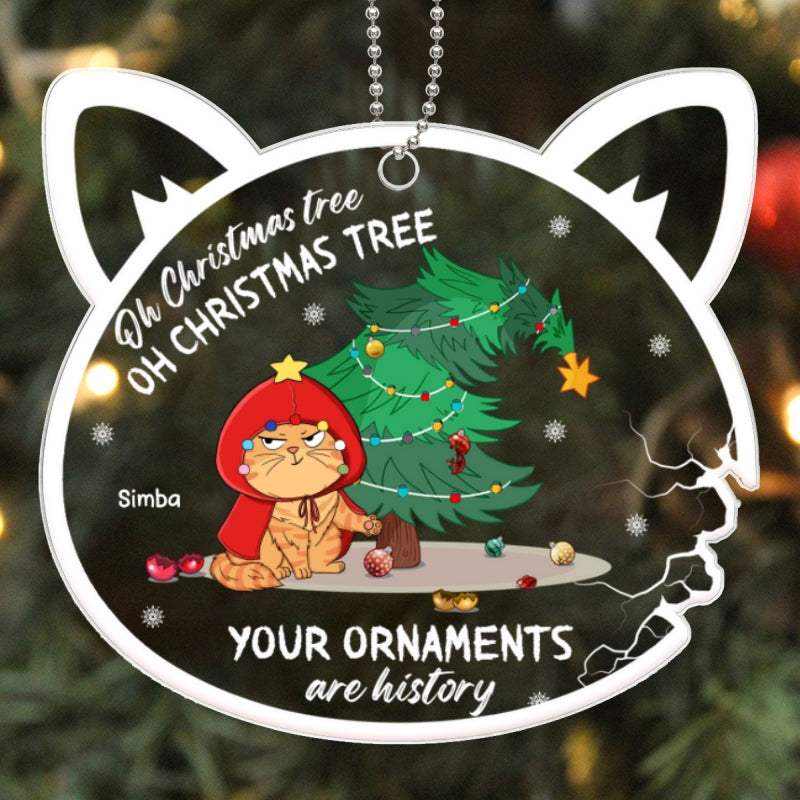 Oh Christmas Tree Your Ornament Was History Personalized Acrylic Ornament