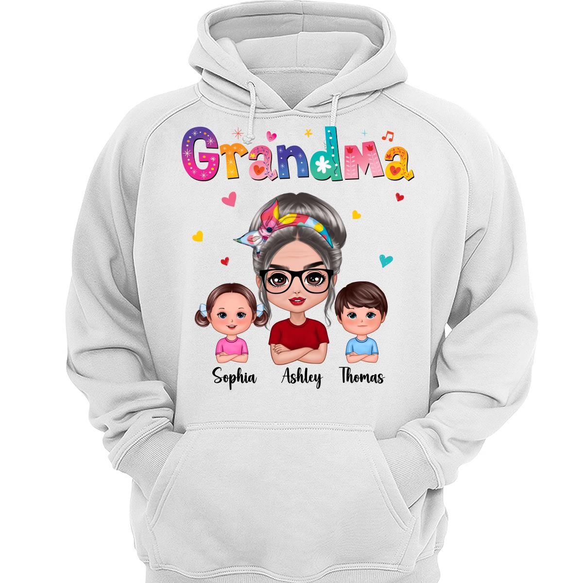 Colorful Grandma Nickname Doll Woman & Kids Personalized Shirt