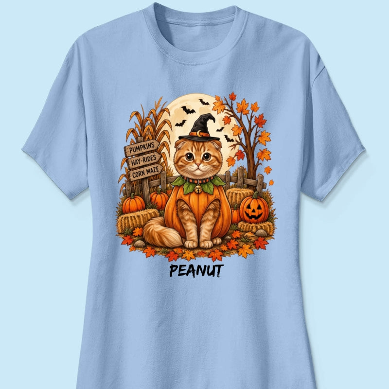 Halloween Dog Cat Upload Photo - Personalized Shirt - Halloween Gift For Dog Lovers, Cat Lovers