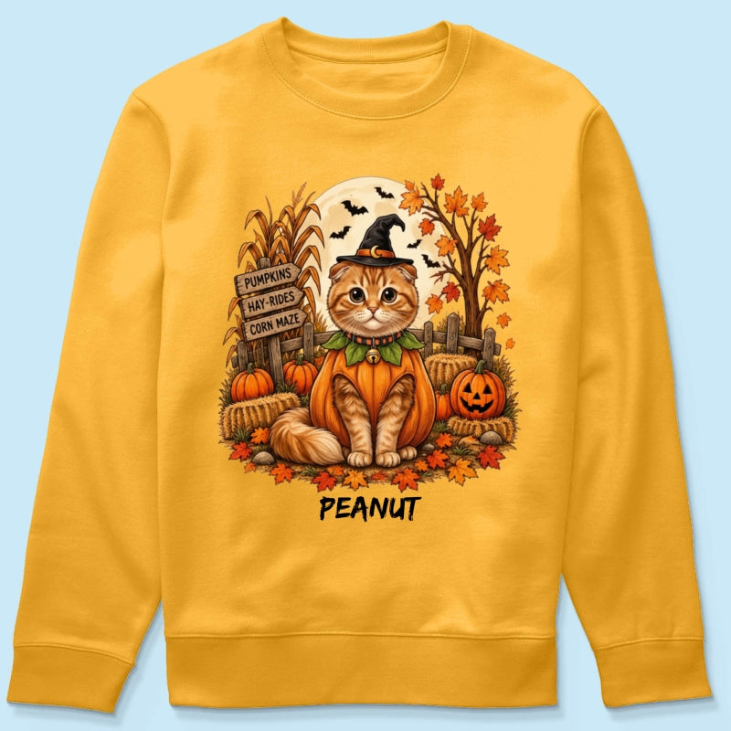 Halloween Dog Cat Upload Photo - Personalized Shirt - Halloween Gift For Dog Lovers, Cat Lovers