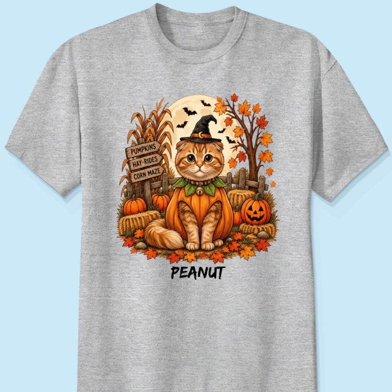 Halloween Dog Cat Upload Photo - Personalized Shirt - Halloween Gift For Dog Lovers, Cat Lovers