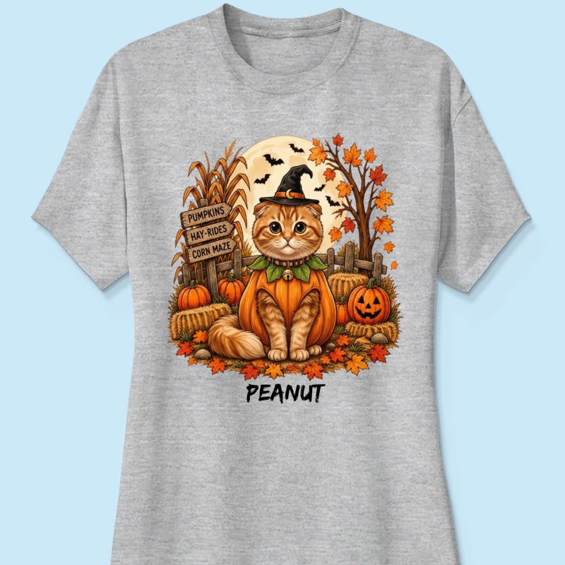 Halloween Dog Cat Upload Photo - Personalized Shirt - Halloween Gift For Dog Lovers, Cat Lovers