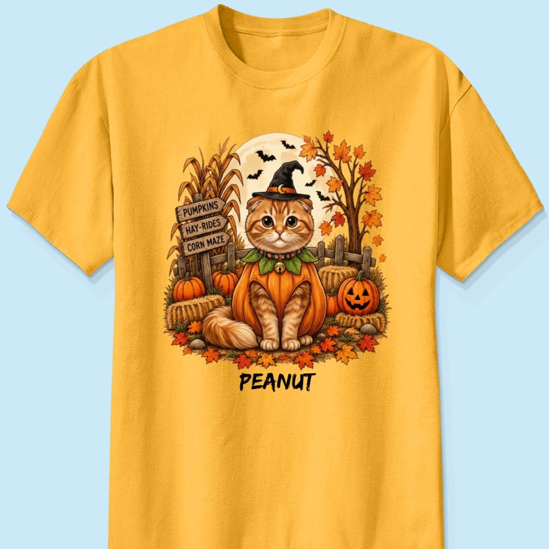 Halloween Dog Cat Upload Photo - Personalized Shirt - Halloween Gift For Dog Lovers, Cat Lovers