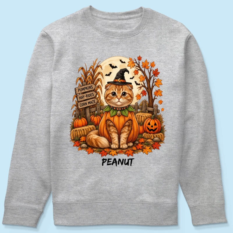 Halloween Dog Cat Upload Photo - Personalized Shirt - Halloween Gift For Dog Lovers, Cat Lovers