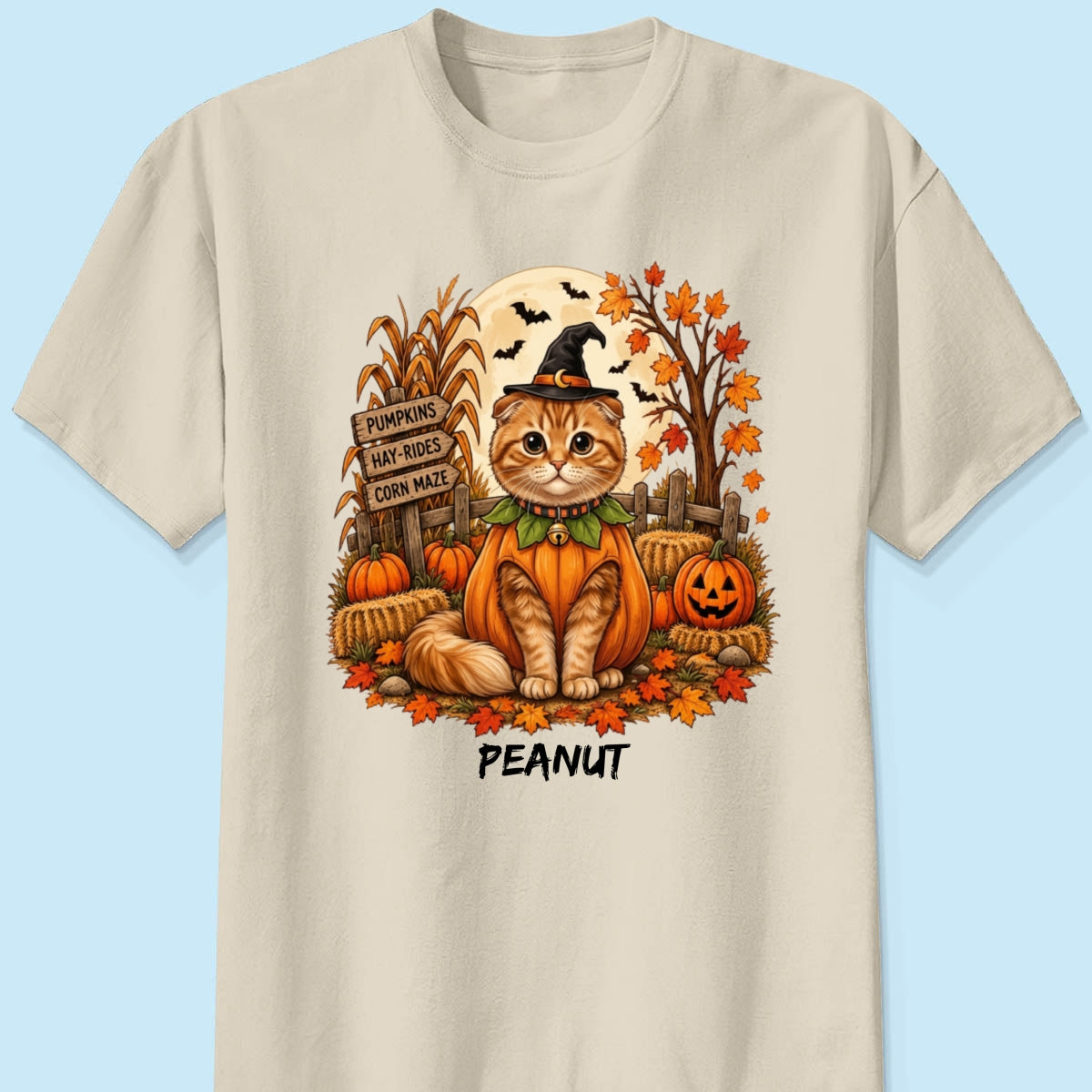 Halloween Dog Cat Upload Photo - Personalized Shirt - Halloween Gift For Dog Lovers, Cat Lovers