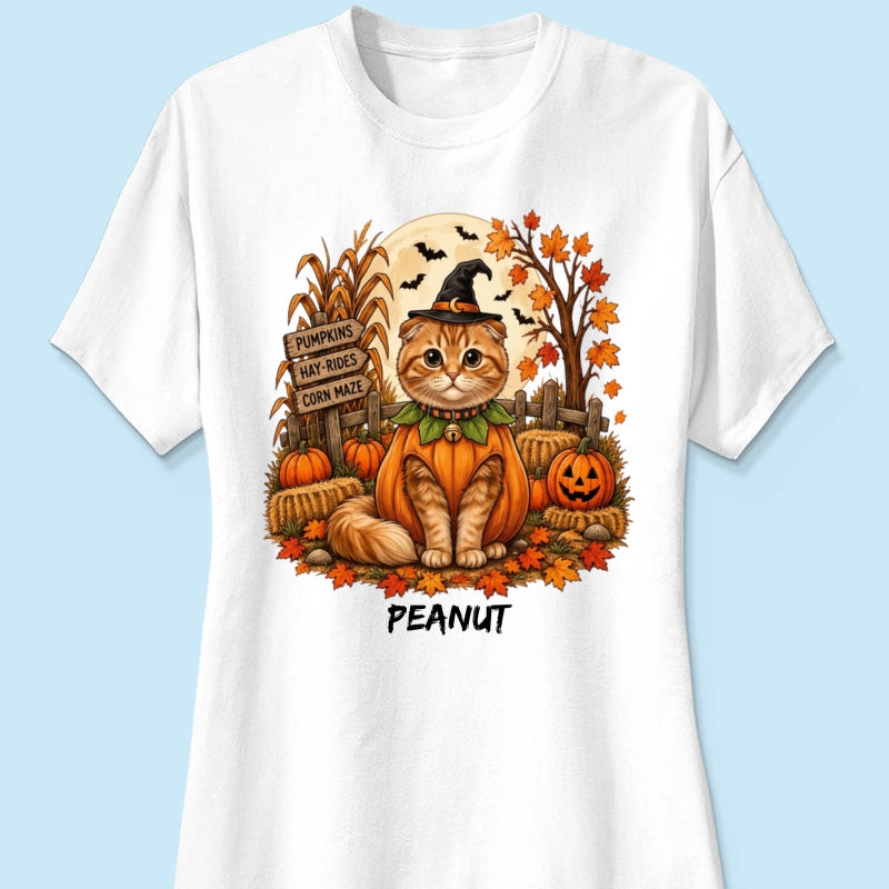 Halloween Dog Cat Upload Photo - Personalized Shirt - Halloween Gift For Dog Lovers, Cat Lovers