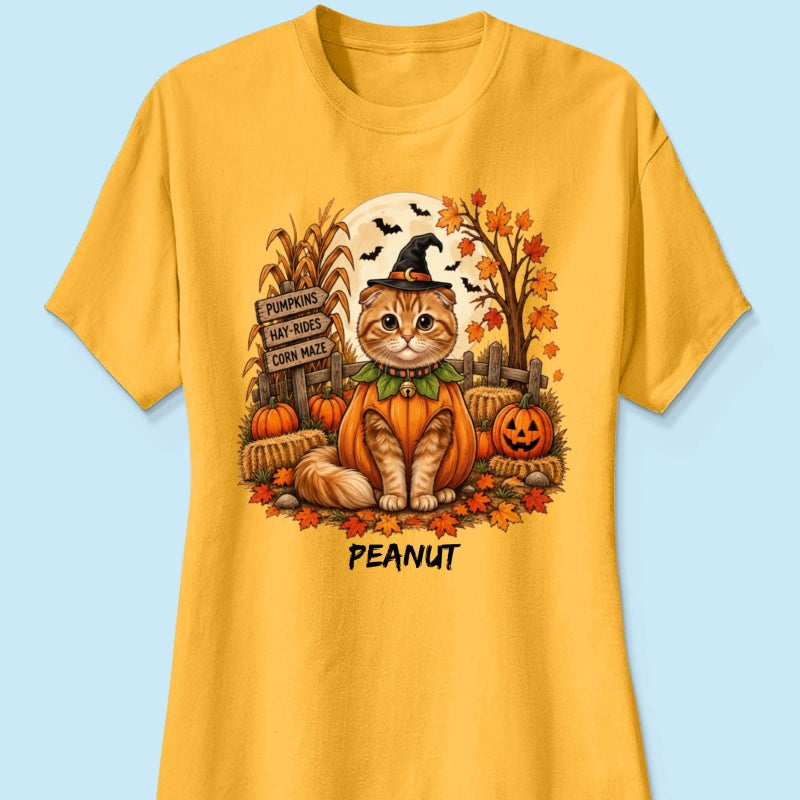 Halloween Dog Cat Upload Photo - Personalized Shirt - Halloween Gift For Dog Lovers, Cat Lovers