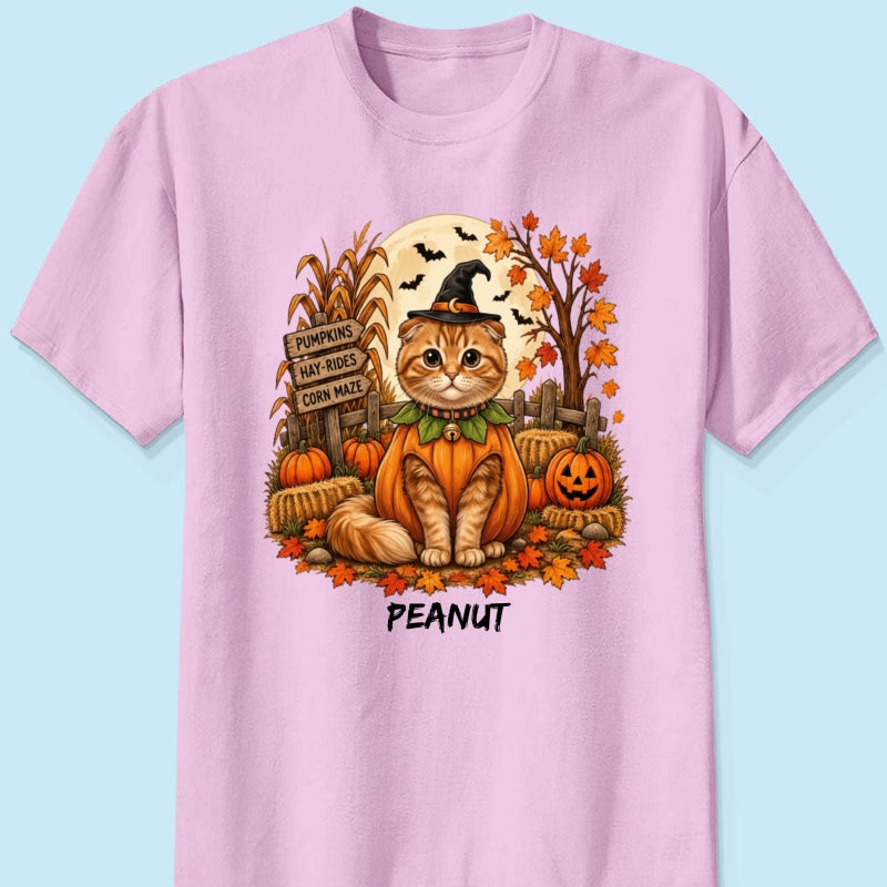 Halloween Dog Cat Upload Photo - Personalized Shirt - Halloween Gift For Dog Lovers, Cat Lovers