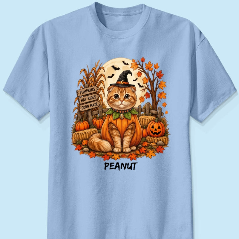 Halloween Dog Cat Upload Photo - Personalized Shirt - Halloween Gift For Dog Lovers, Cat Lovers
