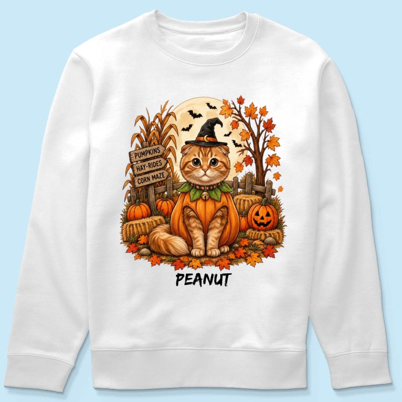 Halloween Dog Cat Upload Photo - Personalized Shirt - Halloween Gift For Dog Lovers, Cat Lovers