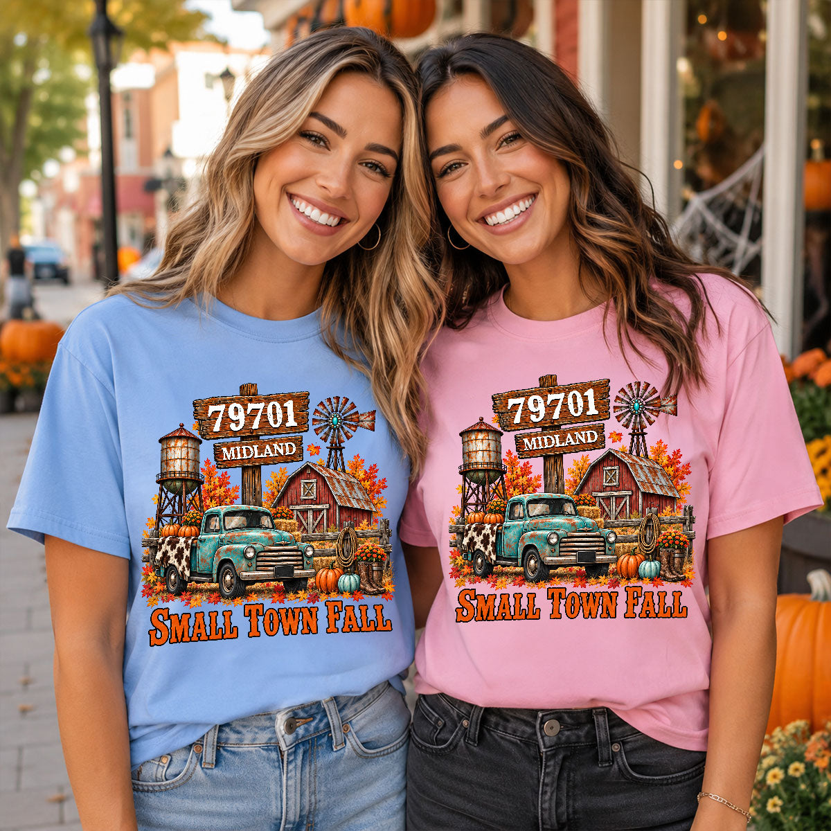 Small Town Fall Western Zip Code - Personalized Shirt