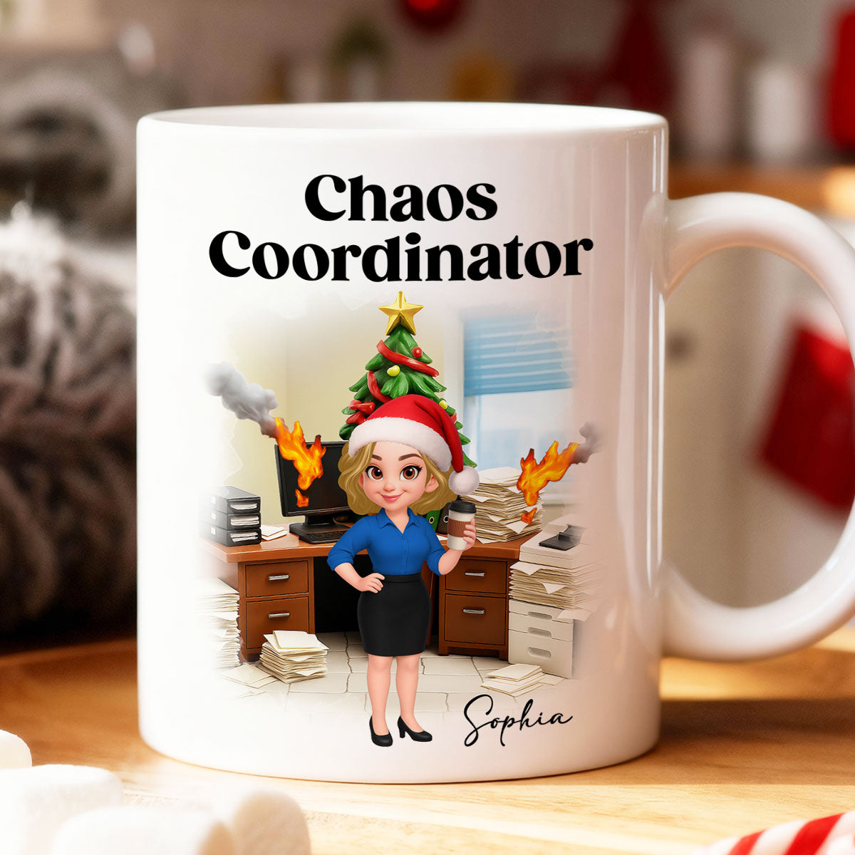 Chaos Coordinator Office Humor - Personalized Mug - Christmas Gift for Coworkers, Husband, Wife, Daughter, Son, Friends
