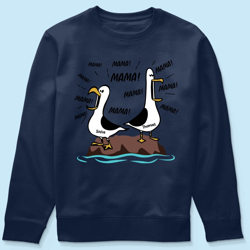 Möwen-Mama Mama! Mama! Mama! - Personalisiertes Shirt - Lustiges Muttertagsgeschenk für Mutter