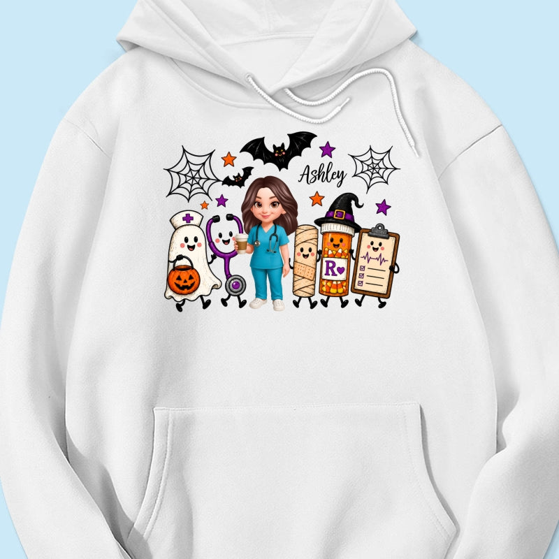 Halloween Cute Nurse Things - Personalized Shirt - Halloween Shirt For Nurse