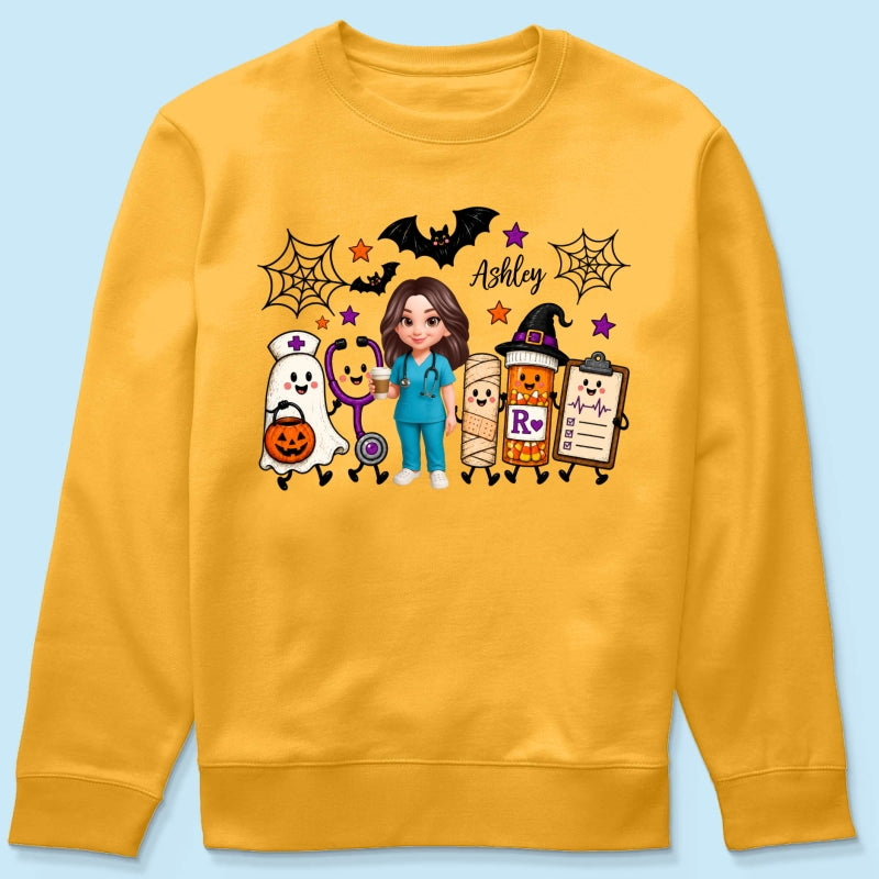Halloween Cute Nurse Things - Personalized Shirt - Halloween Shirt For Nurse