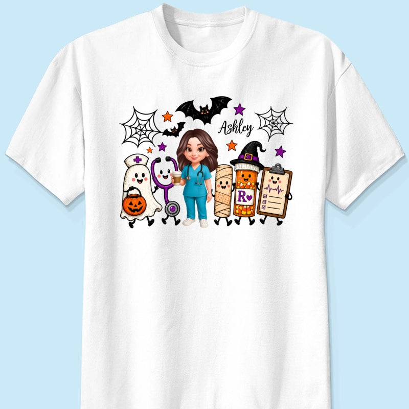Halloween Cute Nurse Things - Personalized Shirt - Halloween Shirt For Nurse