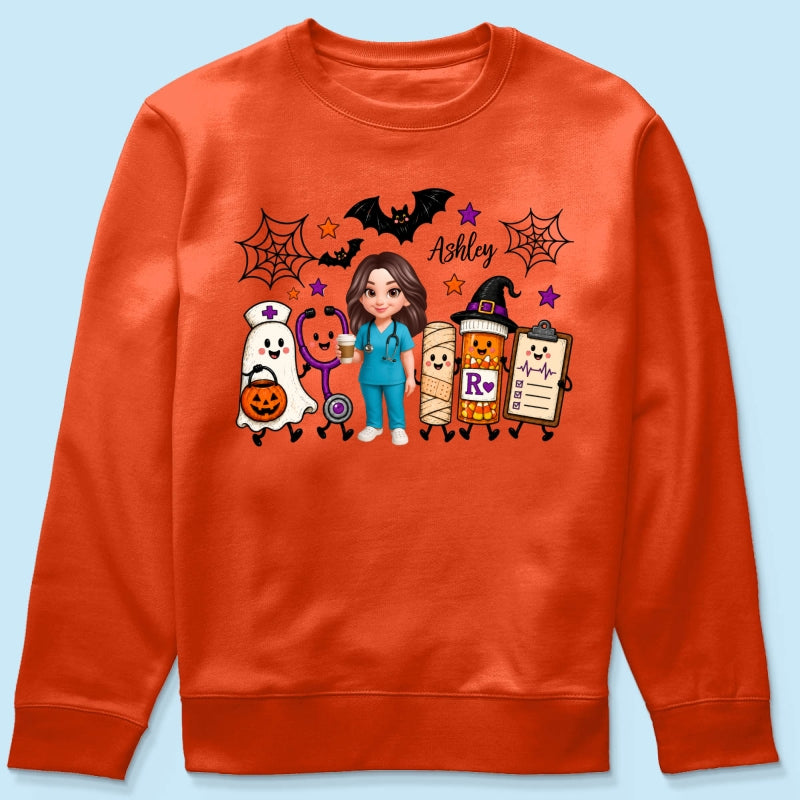 Halloween Cute Nurse Things - Personalized Shirt - Halloween Shirt For Nurse