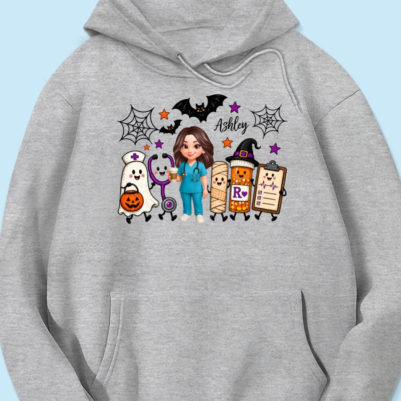 Halloween Cute Nurse Things - Personalized Shirt - Halloween Shirt For Nurse