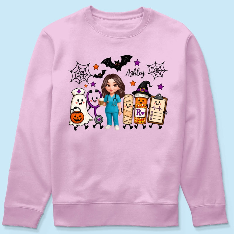 Halloween Cute Nurse Things - Personalized Shirt - Halloween Shirt For Nurse