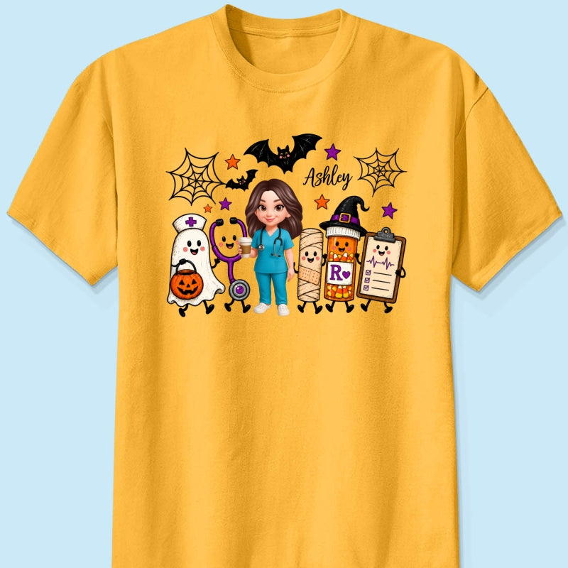 Halloween Cute Nurse Things - Personalized Shirt - Halloween Shirt For Nurse