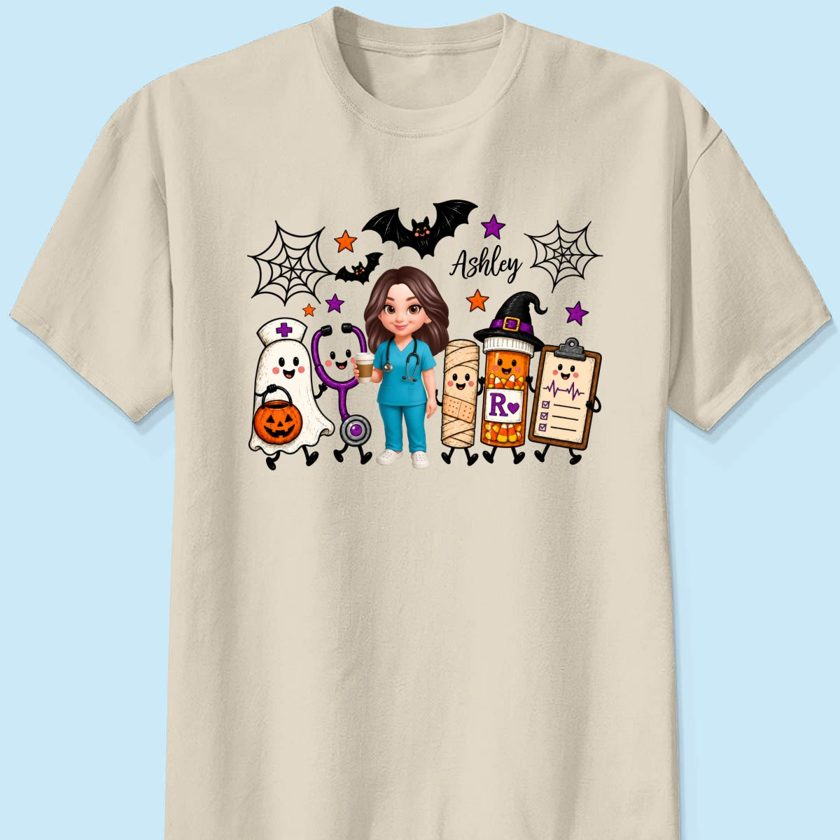 Halloween Cute Nurse Things - Personalized Shirt - Halloween Shirt For Nurse