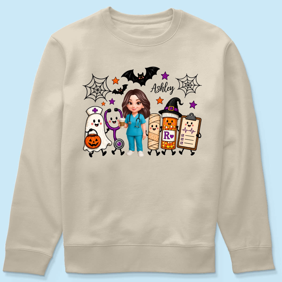 Halloween Cute Nurse Things - Personalized Shirt - Halloween Shirt For Nurse