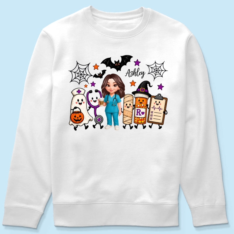 Halloween Cute Nurse Things - Personalized Shirt - Halloween Shirt For Nurse