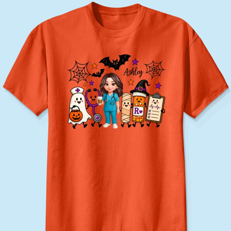 Halloween Cute Nurse Things - Personalized Shirt - Halloween Shirt For Nurse