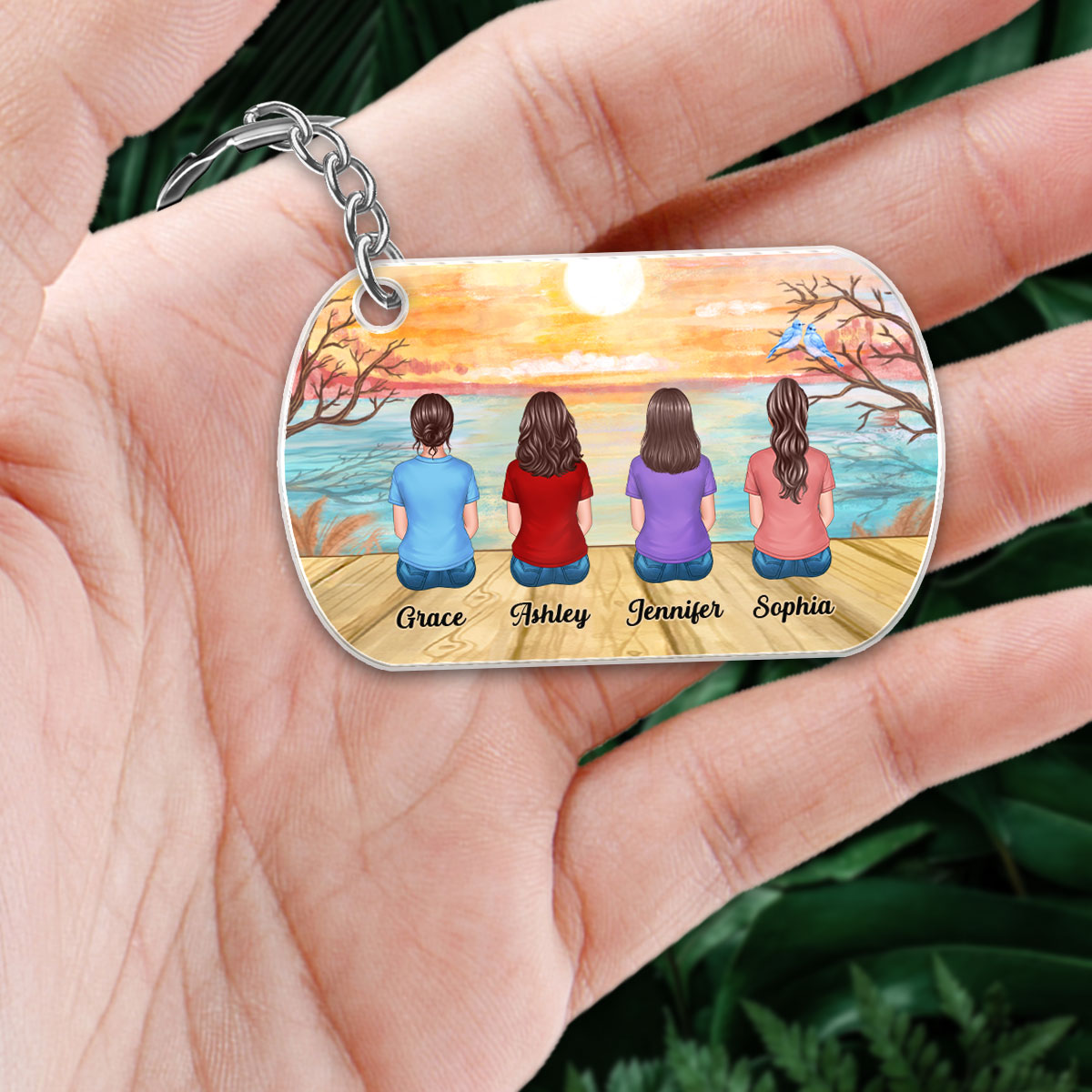 Life Is Better With Sisters Brothers Siblings Besties Personalized Acrylic Keychain