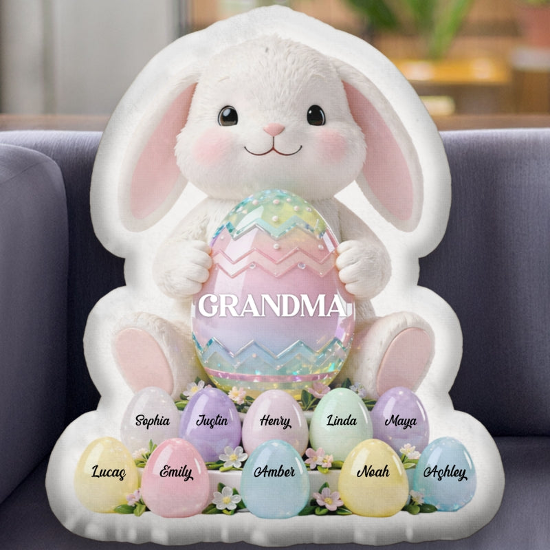 Bunny Grandma Easter - Personalized Custom Shaped Pillow - Easter Decor for Grandma