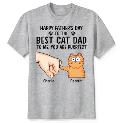 Happy Father‘s Day To The Best Cat Dad Personalized Shirt, Father's Day Gift For Cat Dad, Husband, Boyfriend