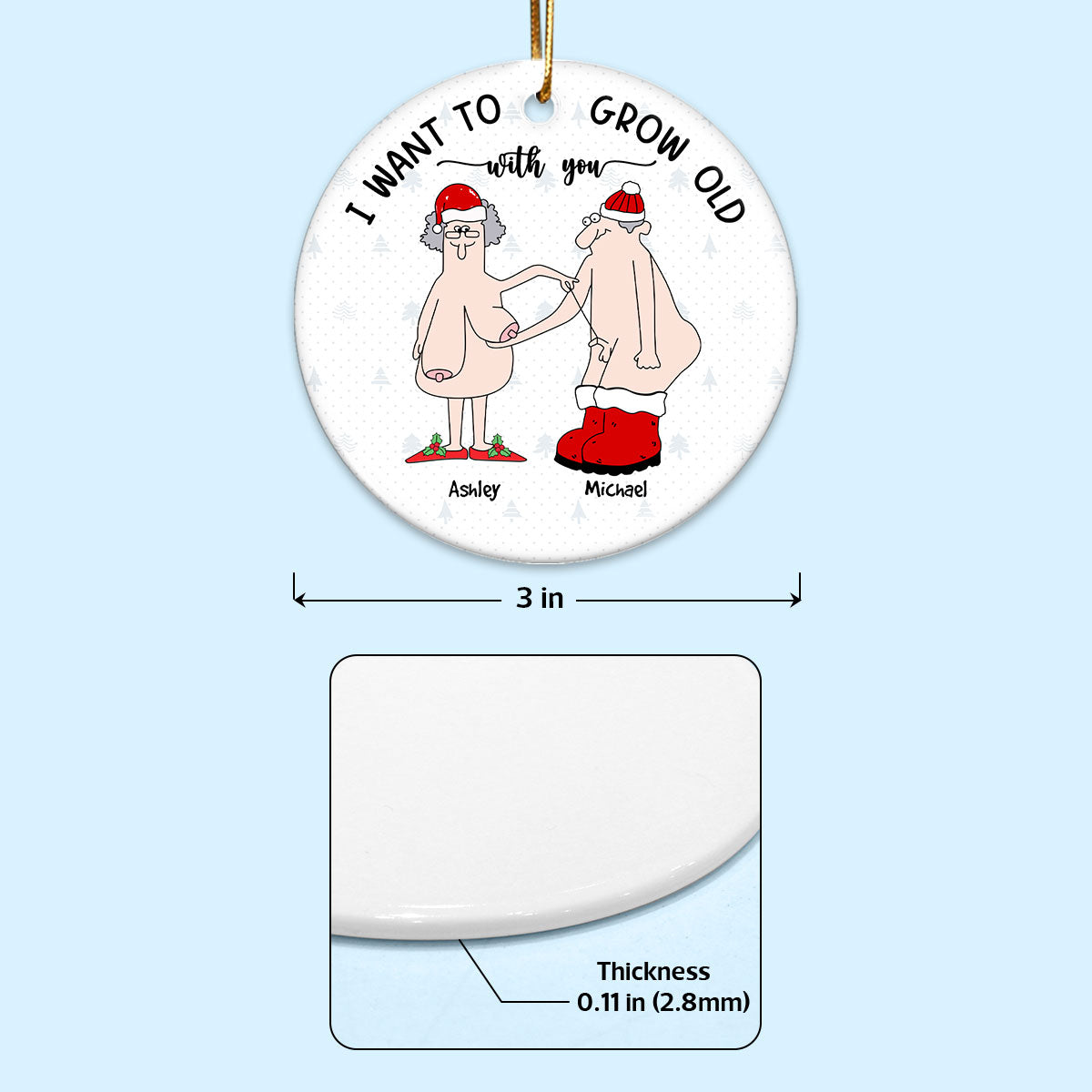 Funny Anniversary Gifts Christmas Ornament Gift for Wife Husband Girlfriend Boyfriend Him Her Personalized Ornament 2024