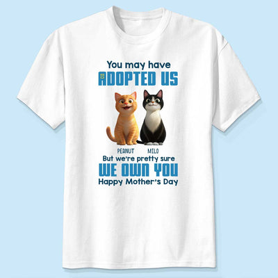 Pretty Sure We Own You Cat Mom Personalized Shirt, Funny Gift for Cat Moms