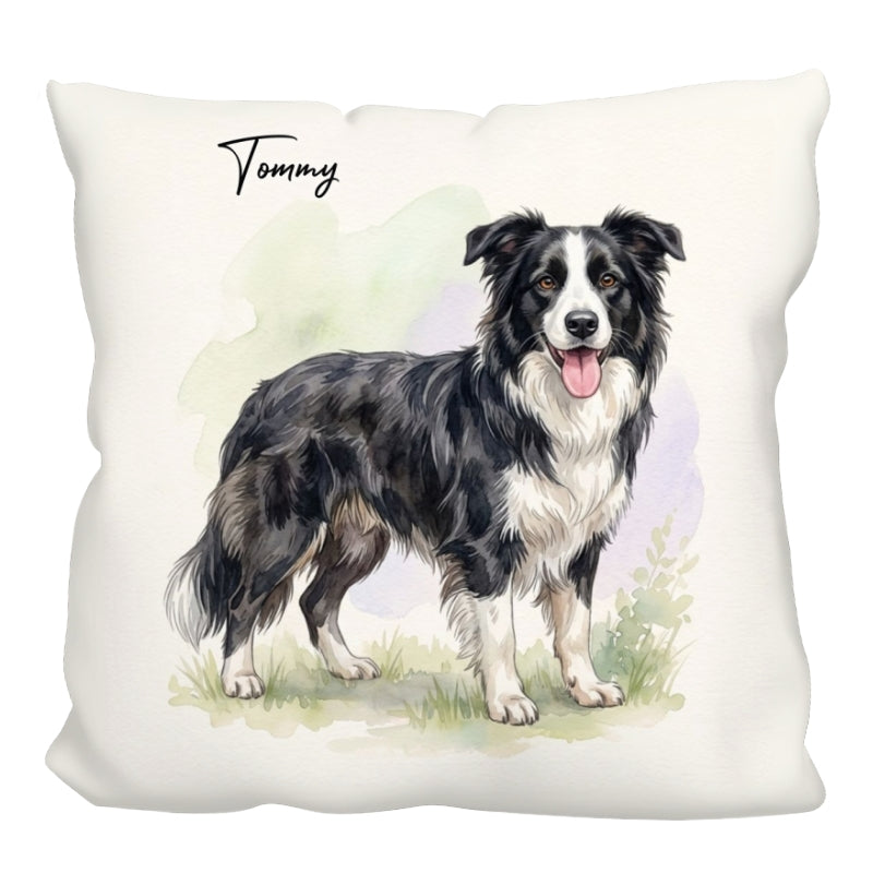 Custom Dog Cat Watercolor Portrait from Photo - Personalized Pillow - Christmas Gift for Dog Lovers, Memorial Gift