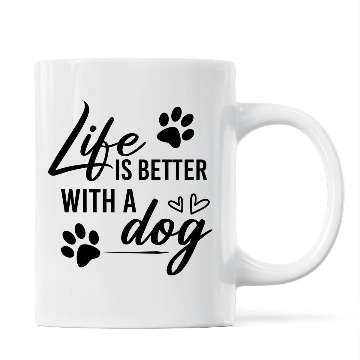 Cartoon Couple You Me & The Dog Personalized Mug