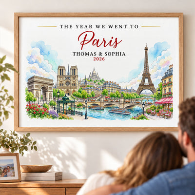 2026 The Year We Went To - Personalized Poster - Travel Keepsake, Christmas Gift for Couples, Family, Friends & Travel Lovers.