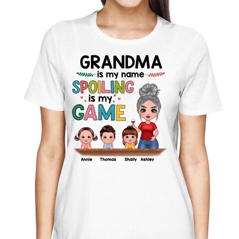 Grandma My Name Spoiling My Game Personalized Shirt